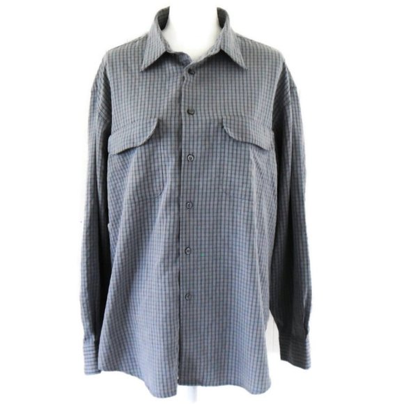 Haggar Black Label Gray Checkered Long Sleeve Shirt - Picture 4 of 8